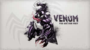 Terrifying Venom Lurking In Darkness Wallpaper
