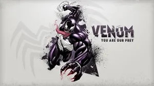 Terrifying Venom Lurking In Darkness Wallpaper