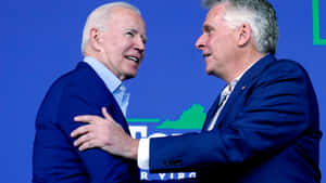 Terry Mcauliffe With Joe Biden Wallpaper