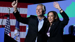 Terry Mcauliffe With Kamala Harris Wallpaper