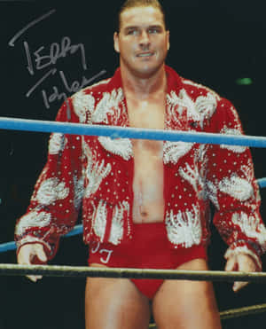 Terry Taylor Wrestlerin Red Robe Wallpaper
