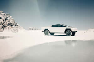 Tesla Cybertruck: Futuristic Electric Vehicle For The New Era Of Auto Driving Wallpaper