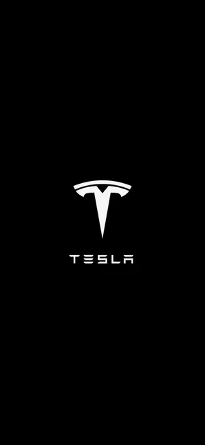 Tesla Logo On A Black Background Wallpaper