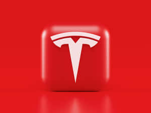 Tesla Logo With Colorful Lights Wallpaper