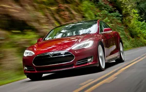 Tesla Model S Speed Nature Wallpaper