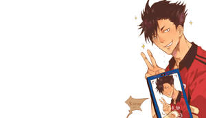 Tetsuro Kuroo Peace Shot Wallpaper