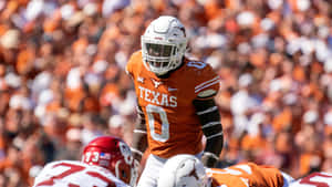 Texas Football Player Action Shot Wallpaper