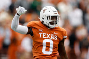 Texas Football Player Celebrating Wallpaper