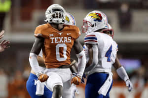 Texas Football Player Celebration Wallpaper