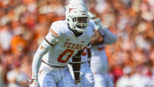 Texas Longhorns Football Player Action Shot Wallpaper