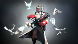 Tf2 Medic Cool Flying Doves Wallpaper