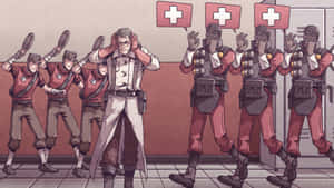 Tf2 Medic Cool Villain Art Wallpaper