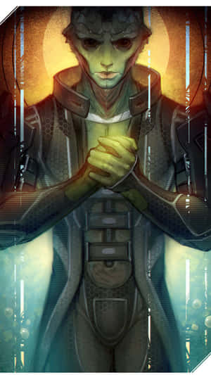 Thane Krios: Drell Assassin In Action Wallpaper