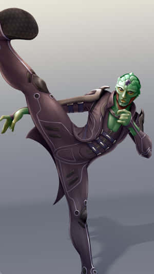 Thane Krios - Drell Assassin In Action Wallpaper