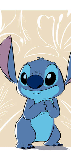 Thankful Stitch Cartoon Wallpaper