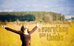 Thankful Woman Quotes Wallpaper