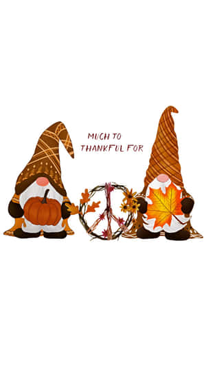 Thanksgiving Gnome Decor Wallpaper