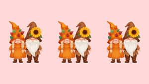 Thanksgiving Gnome Decorations Wallpaper