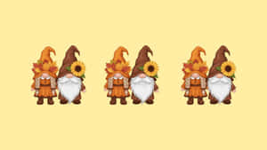 Thanksgiving Gnome Duo Wallpaper