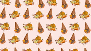 Thanksgiving Gnome Pattern Wallpaper