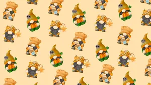 Thanksgiving Gnome Pattern Wallpaper