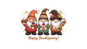 Thanksgiving Gnome Trio Wallpaper
