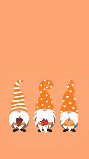 Thanksgiving Gnome Trio Wallpaper