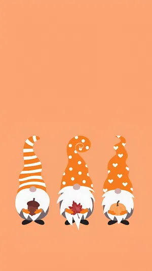 Thanksgiving Gnome Trio Wallpaper