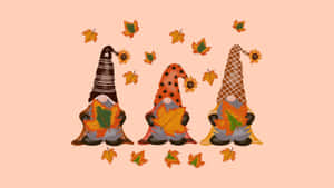 Thanksgiving Gnome Trio Wallpaper
