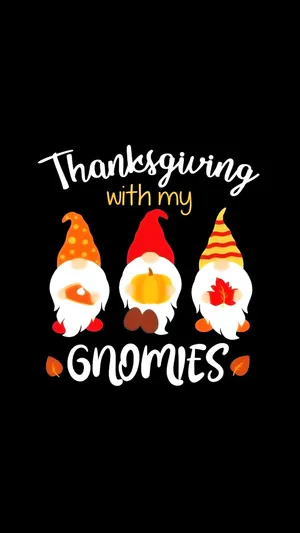 Thanksgiving Gnomes Celebration Wallpaper
