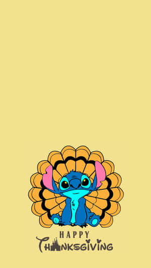 Thanksgiving Stitch Turkey Illustration Wallpaper