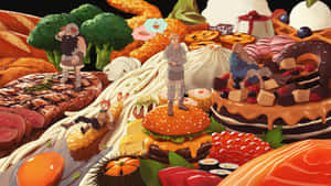 Thanksgiving With A Twist - Celebrate With Your Favorite Anime Characters! Wallpaper