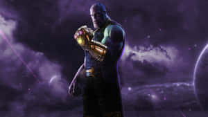 Thanos 4k Digital Gauntlet Purple Wallpaper