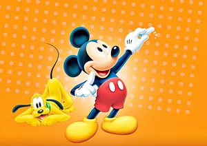 The Adorable And Loyal Pluto From Disney Showing His Playful Side Wallpaper