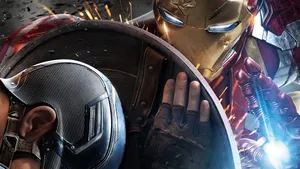 The Age-old Rivalry Between Iron Man And Captain America Continues. Wallpaper
