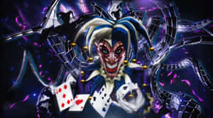 The Alarming, Smirking Evil Joker In An Unsettling Atmosphere Wallpaper