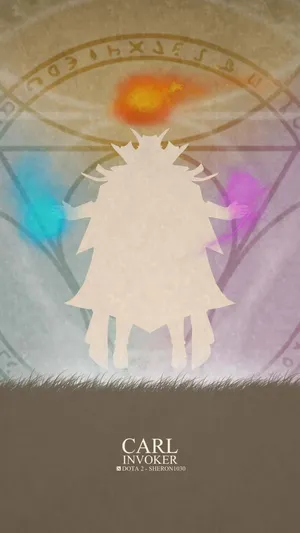 The Almighty Dota 2 Invoker In Action Wallpaper