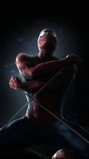 The Amazing Spiderman, Flying On His Smartphone. Wallpaper