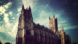 The Antique Structure Of Canterbury Cathedral Wallpaper