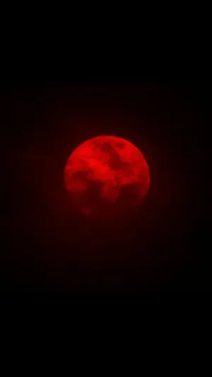 The Astrological Phenomenon Of A Blood Moon In The Night Sky. Wallpaper