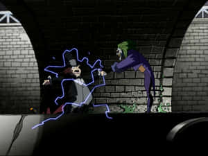 The Batman Clashes With Dracula In An Epic Face-off Wallpaper