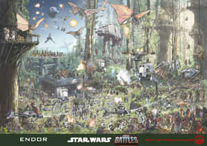 The Battle Of Endor Defends Itself Wallpaper