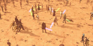 The Battle Of Geonosis Wallpaper