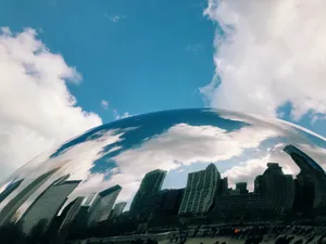 The Bean Chicago Reflecting Blue Sky Wallpaper