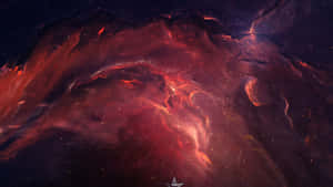 The Beauty Of Outer Space In Mesmerizing Red Hues Wallpaper