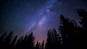 The Beauty Of The Night Sky Illuminated By The Twinkling Stars And Planets Of The Galaxy. Wallpaper