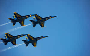 The Blue Angels Perform At The Seafair Airshow In Seattle Wallpaper