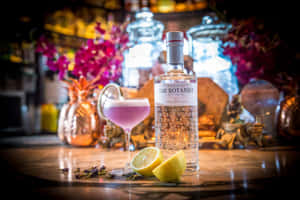 The Botanist Islay Dry Gin Drink Purple Cocktail And Lemon Wallpaper