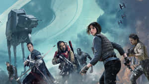 The Brave Group From Rogue One Ready For Battle Against The Empire Wallpaper