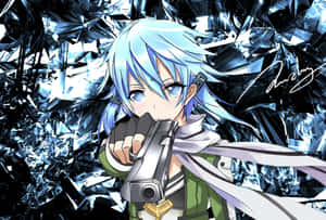 The Brave Sinon From Sword Art Online Wallpaper